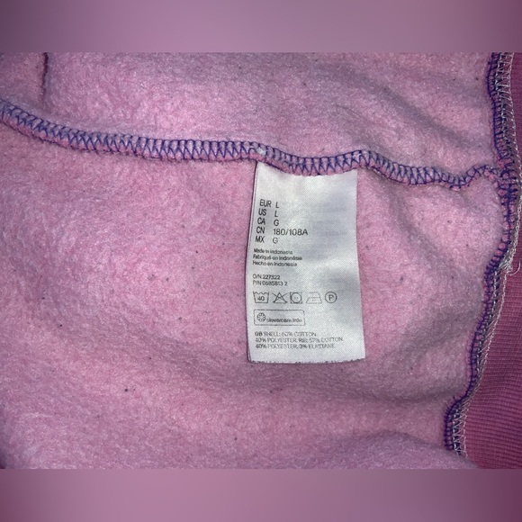 H&M Oversized Pink Sweatshirt, Crewneck, Relaxed Fit, Size L - Picture 5 of 5